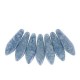 Abalorios de cristal checo Dagas de Bohemia 16mm - Chalk white teracota blue